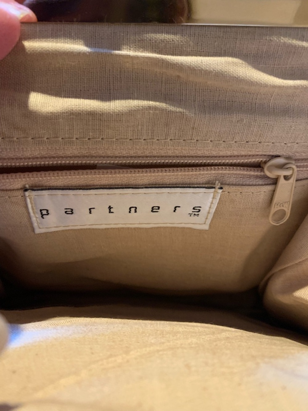 Partners Cream Structured Crossbody Bag with Top Handle - Picture 6 of 7
